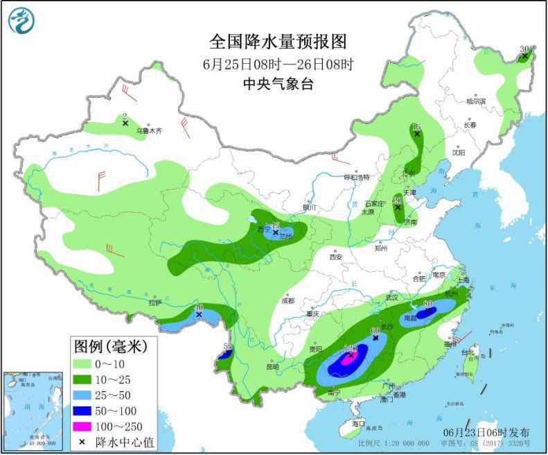 贵州长江中下游等地有强降雨 华北东北地区等地多降雨